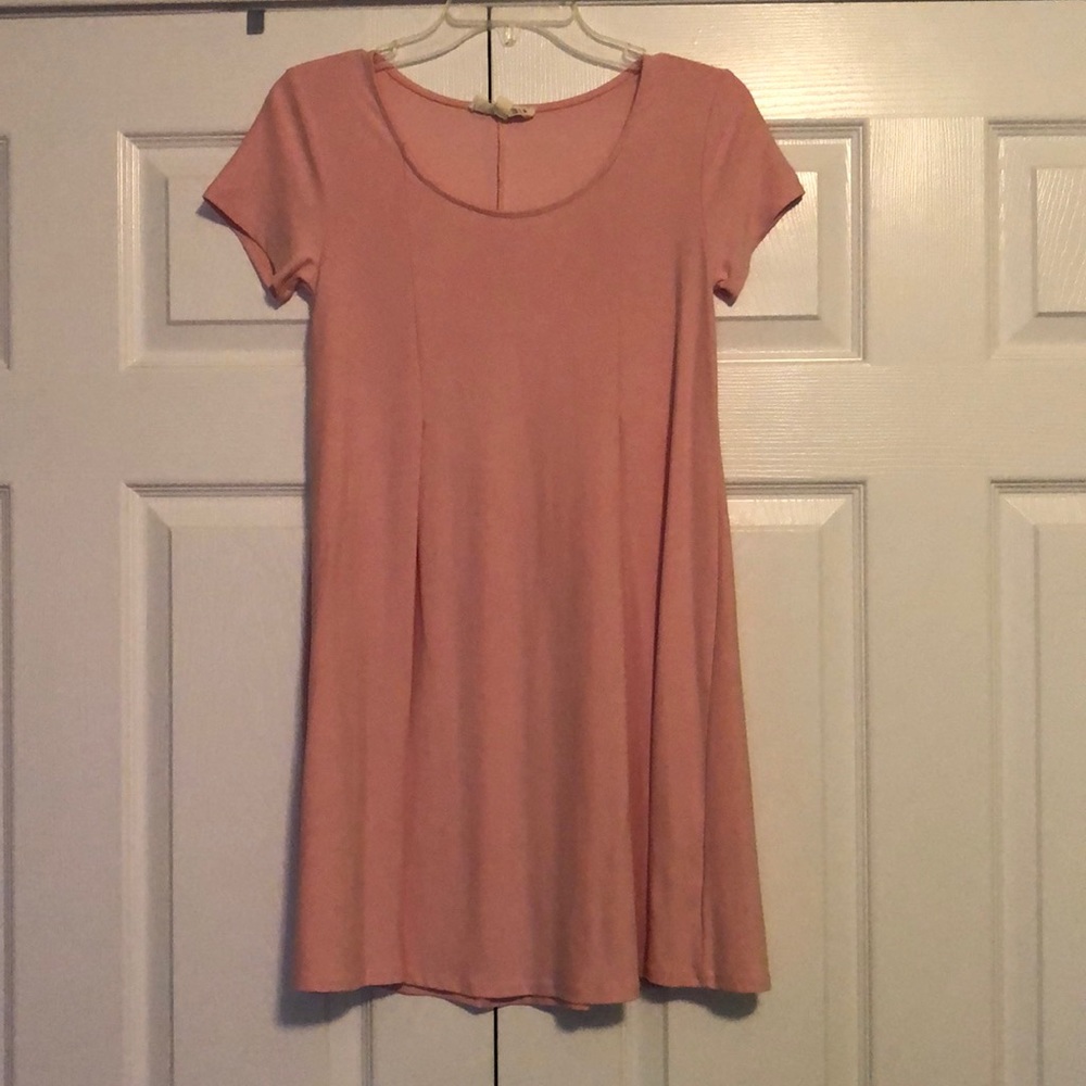 Pink skater rose dress